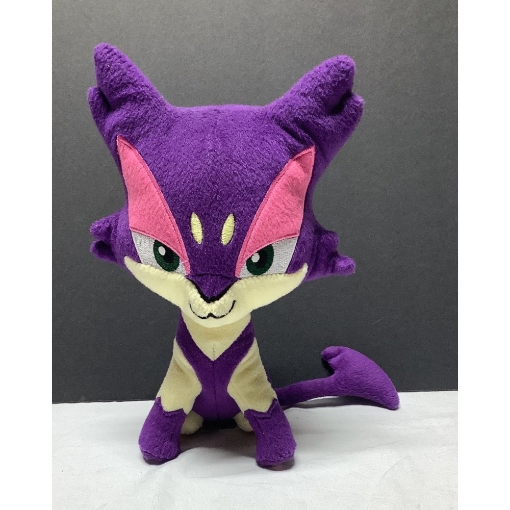Tomy Pokemon Purple 9" Purrloin Cat Plush Stuffed Animal 2016 Nintendo